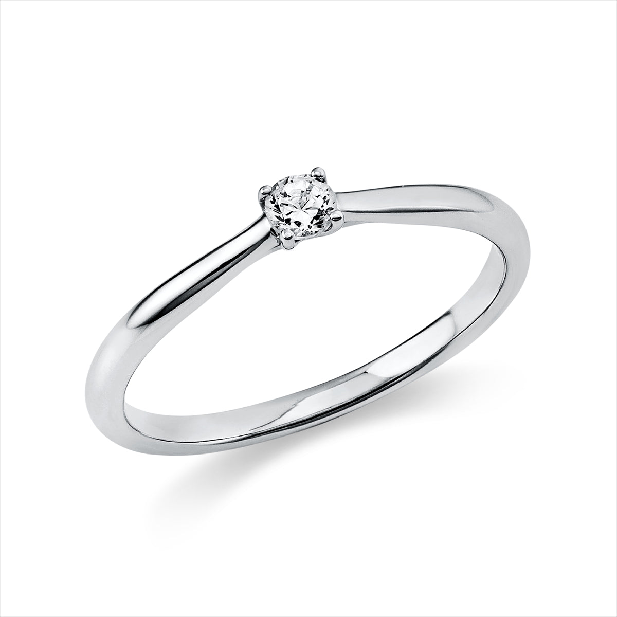 Diamantring in einer Krappenfassung weißgold