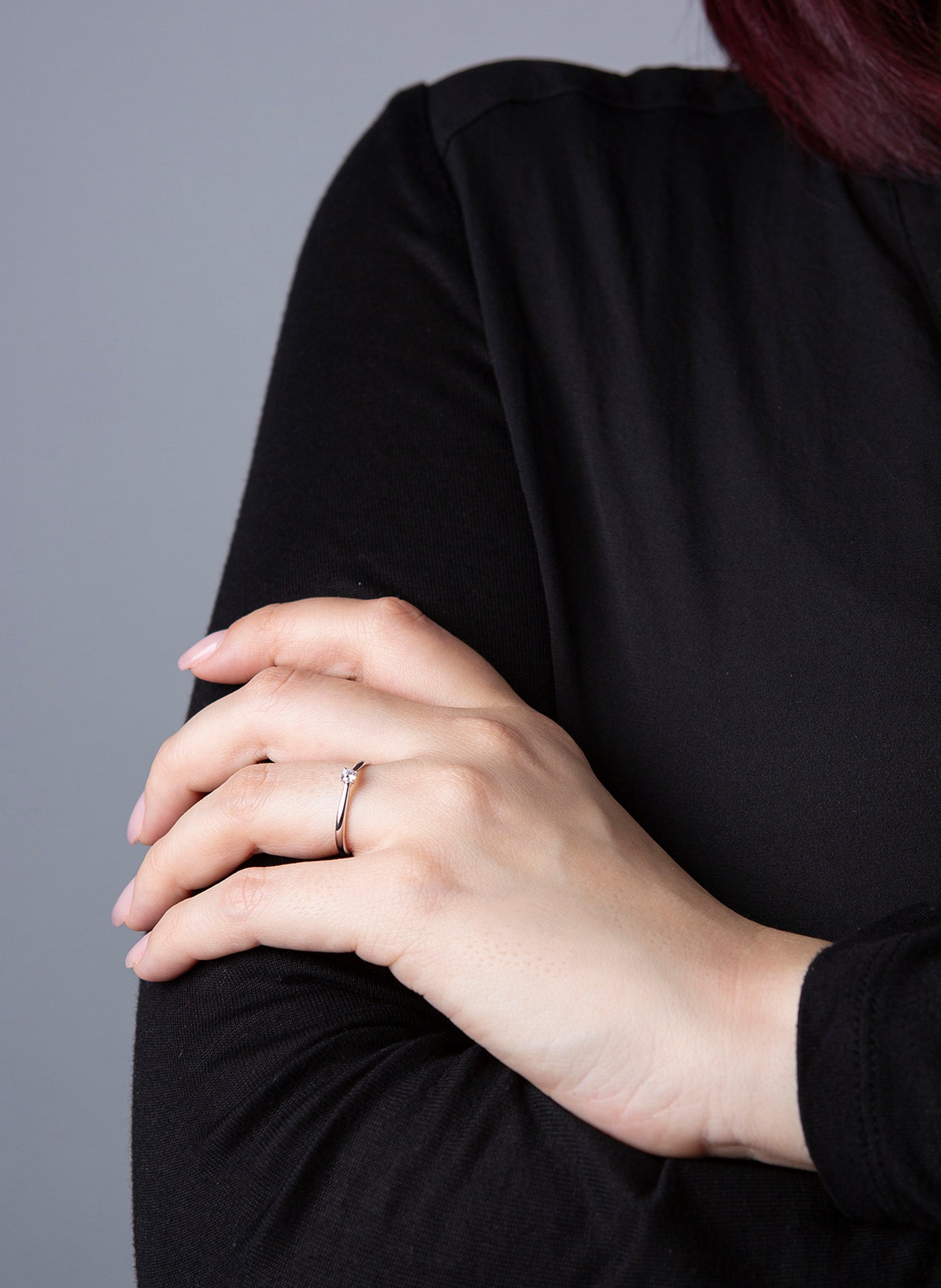 Diamantring in einer Krappenfassung weißgold