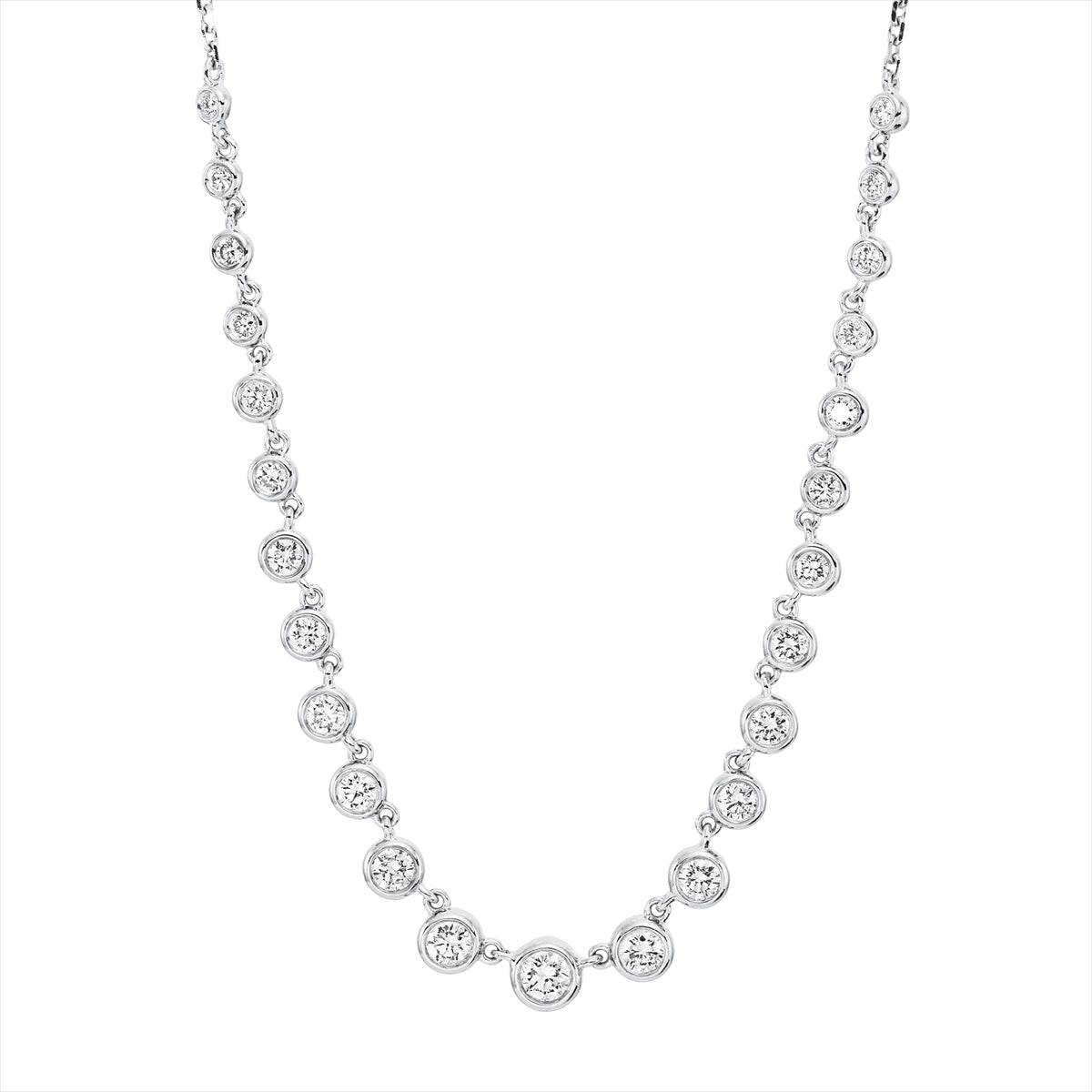 Collier Zarge 18 kt, mit ZÖ 40,6 cm & 43,2 cm